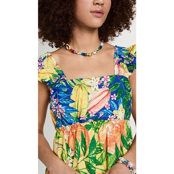 Farm Rio Caipirinha Tiered Cotton Minidress - Picture 5 of 10